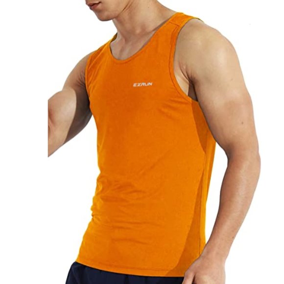 EZRUN Men's Quick Dry Sport Tank Top for Bodybuilding Gym Athletic Jogging XL - Picture 3 of 5